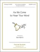 As We Come to Hear Your Word Handbell sheet music cover